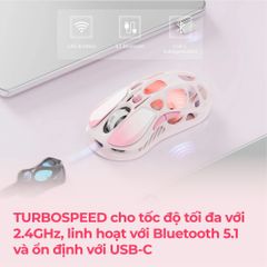 Chuột Gaming không dây Gravastar Mercury M1 Pro - Sakura Pink