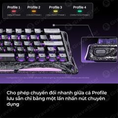 Bàn phím cơ Magnetic HE Gaming Gravastar Mercury V60 Pro Special Edition - Cyber Frost Black