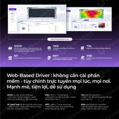 Bàn phím cơ Magnetic HE Gaming Gravastar Mercury V60 Pro Special Edition - Cyber Frost Black