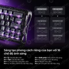 Bàn phím cơ Magnetic HE Gaming Gravastar Mercury V60 Pro Special Edition - Cyber Frost Black
