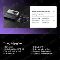 Bàn phím cơ Magnetic HE Gaming Gravastar Mercury V60 Pro Special Edition - Cyber Frost Black