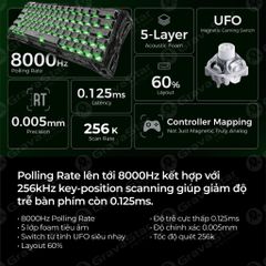 Bàn phím cơ Magnetic HE Gaming Gravastar Mercury V60 - Onyx Crystal