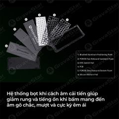 Bàn phím cơ Magnetic HE Gaming Gravastar Mercury V60 - Onyx Crystal