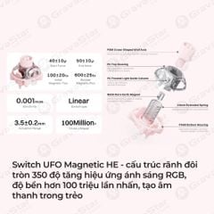 Bàn phím cơ Magnetic HE Gaming Gravastar Mercury V60 - Crystal Rose