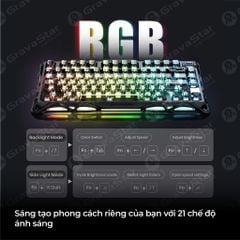 Bàn phím Gaming Gravastar Mercury K1 - Stealth Black