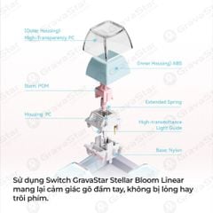 Bàn phím Gaming Gravastar Mercury K1 Lite Special Edition - Lumen Rose