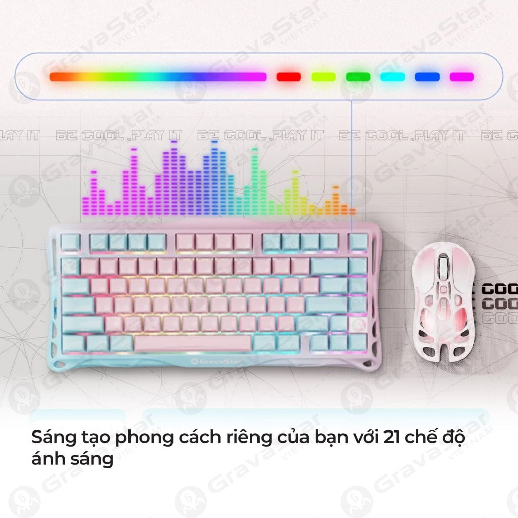 Bàn phím Gaming Gravastar Mercury K1 Lite Special Edition - Lumen Rose