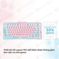 Bàn phím Gaming Gravastar Mercury K1 Lite Special Edition - Lumen Rose