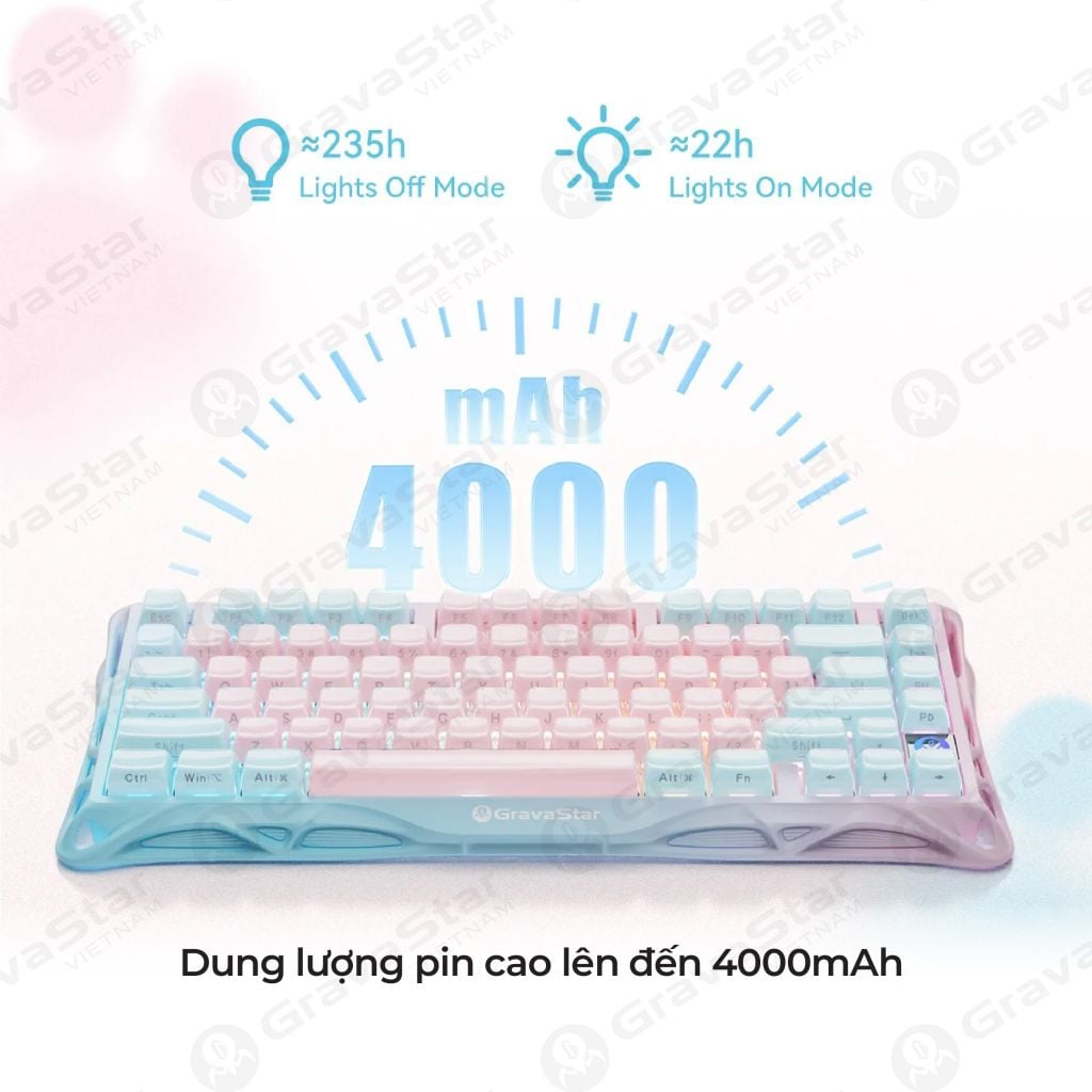 Bàn phím Gaming Gravastar Mercury K1 Lite Special Edition - Lumen Rose