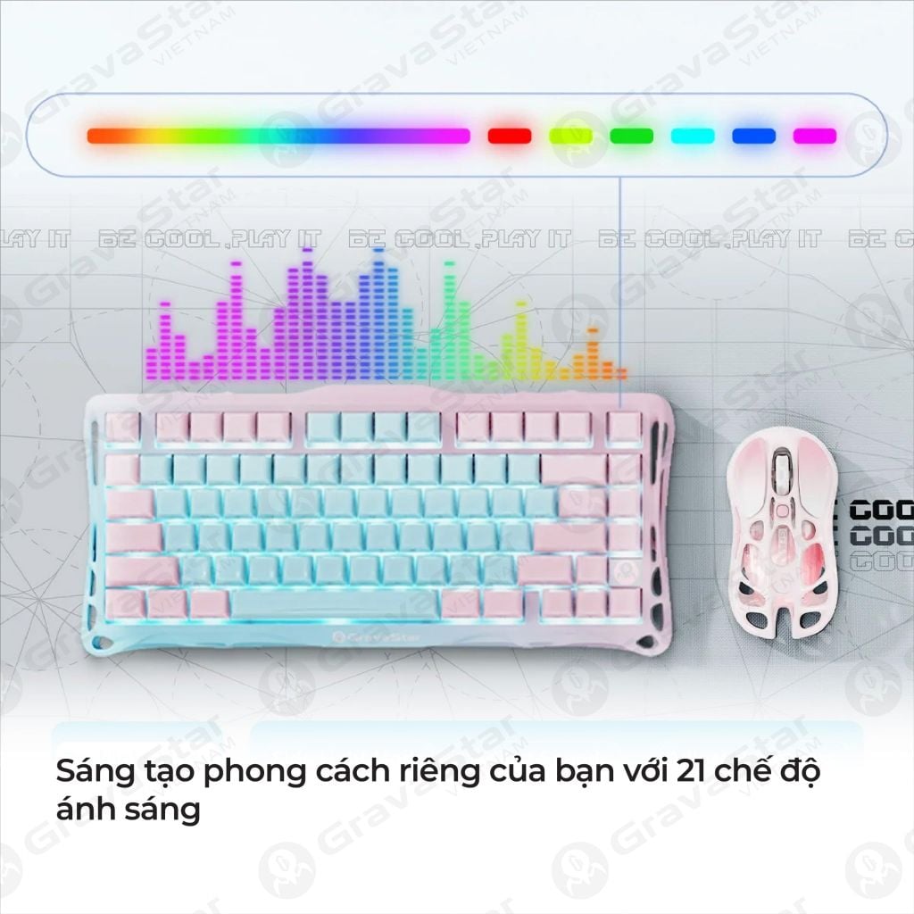 Bàn phím Gaming Mercury K1 Lite Special Edition - Aurora Mist