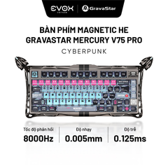 Bàn phím cơ Magnetic HE Gaming Gravastar Mercury V75 Pro - Cyberpunk