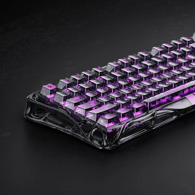 Bàn phím cơ Magnetic HE Gaming Gravastar Mercury V75 Lite  - Transparent Black