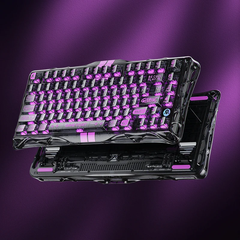 Bàn phím cơ Magnetic HE Gaming Gravastar Mercury V75 Lite  - Transparent Black