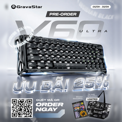 [PRE - ORDER] BÀN PHÍM GAMING MERCURY V60 ULTRA - OBSIDIAN BLACK