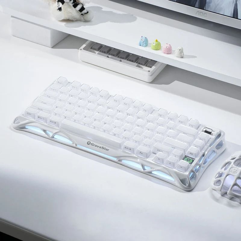 Bàn phím Gaming Gravastar Mercury K1 - Opaline White
