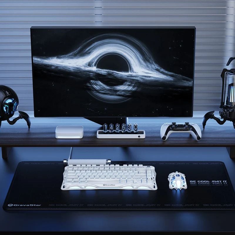 Bàn phím Gaming Gravastar Mercury K1 - Opaline White