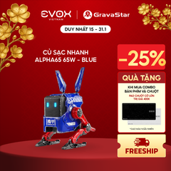 Củ sạc nhanh GravaStar Alpha65 (GAN 65W) Blaze Blue