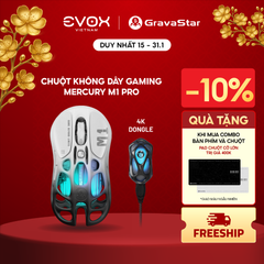 Chuột không dây Gaming GravaStar Mercury M1 Pro - Gradient Black