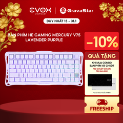Bàn phím gaming Gravastar Mecury V75 Magnetic - Lavender Purple