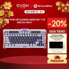 Bàn phím cơ Magnetic HE Gaming Gravastar Mercury V75 - Mecha Gray