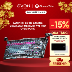 Bàn phím cơ Magnetic HE Gaming Gravastar Mercury V75 Pro - Cyberpunk