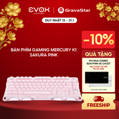 Bàn phím Gaming Gravastar Mercury K1 Special Edition - Sakura Pink