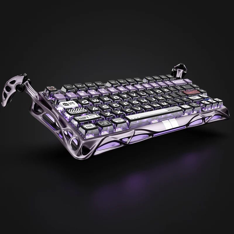Bàn phím cơ Magnetic HE Gaming Gravastar Mercury V75 Pro - Iron Purple