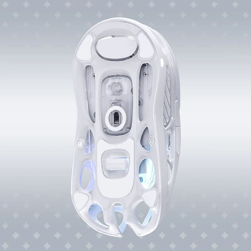 Chuột không dây Gaming GravaStar Mercury M2 - Opaline White