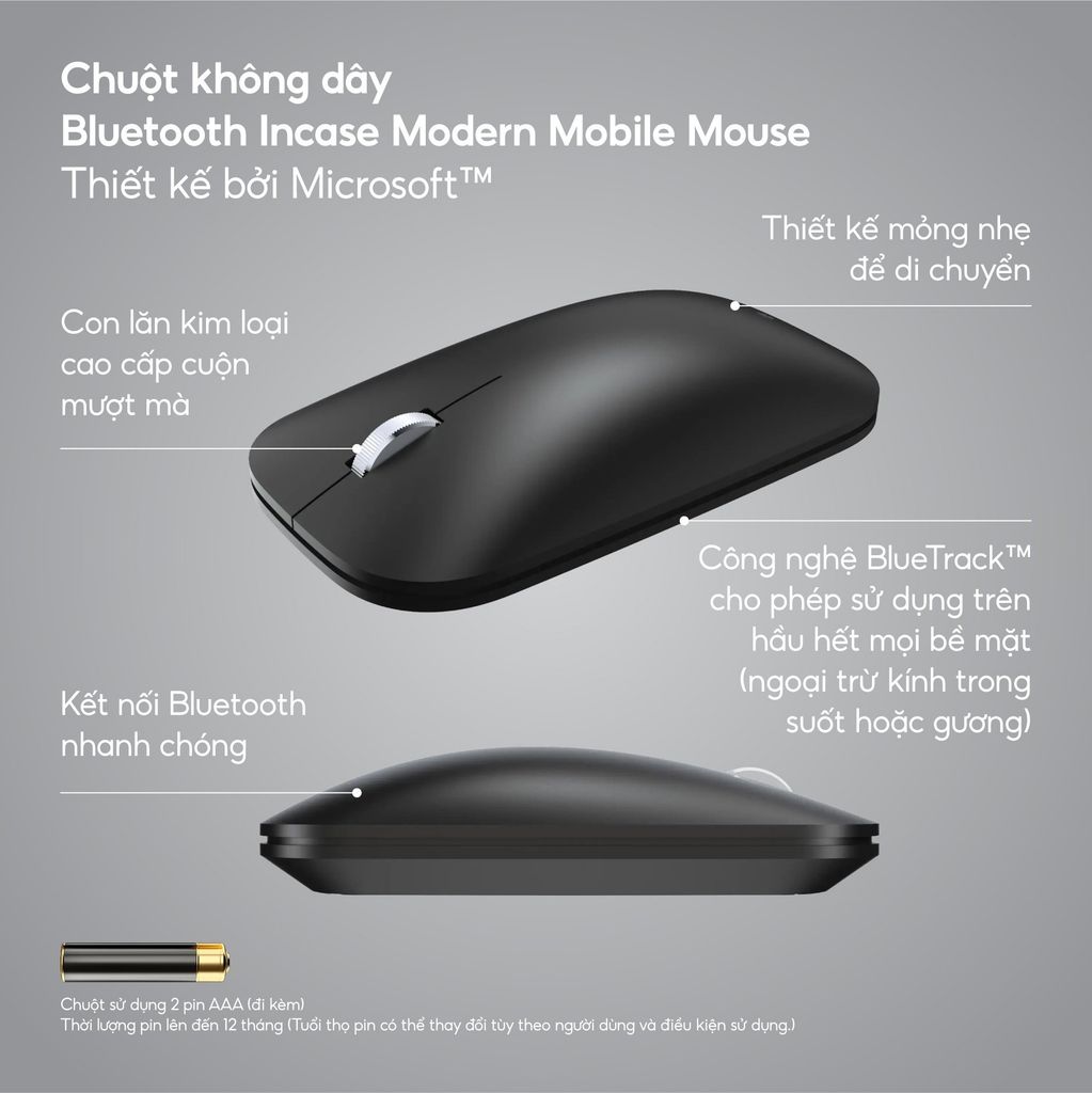 Chuột Bluetooth Incase Modern Mobile Mouse