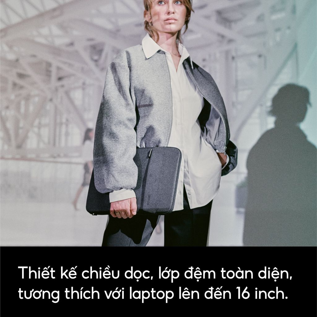 Túi chống sốc Incase Crosstown Woolenex cho Laptop 16 Inch