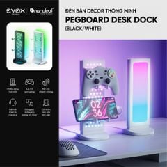Đèn Bàn Nanoleaf Pegboard Desk Dock – Hub 3 Trong 1, LED RGB 2 Mặt, USB-A/USB-C, Pegboard Lưu Trữ 950mm