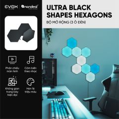 Đèn thông minh Nanoleaf Ultra Black Shapes Lục Giác 3 ô đèn (bộ mở rộng)