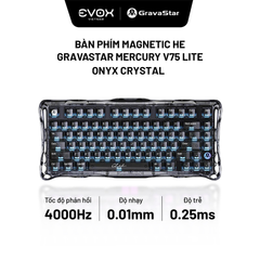 Bàn phím cơ Magnetic HE Gaming Gravastar Mercury V75 Lite - OnyX Crystal