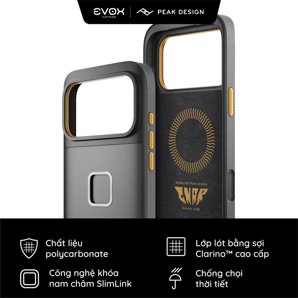 Ốp lưng Peak Design GNAR Case for iPhone 17 Pro Max