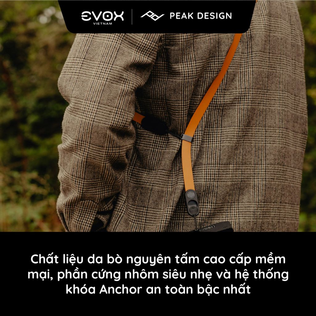 Dây đeo máy ảnh Peak Design Camera Straps Form Leather Standard - Hàng chính hãng