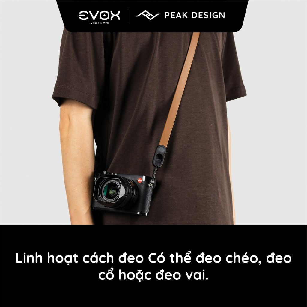 Dây đeo máy ảnh Peak Design Camera Straps Form Leather Standard - Hàng chính hãng