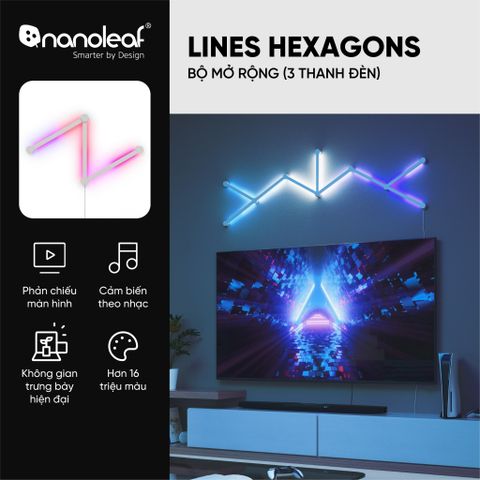 Đèn thông minh Nanoleaf Lines 3 thanh đèn (bộ mở rộng)