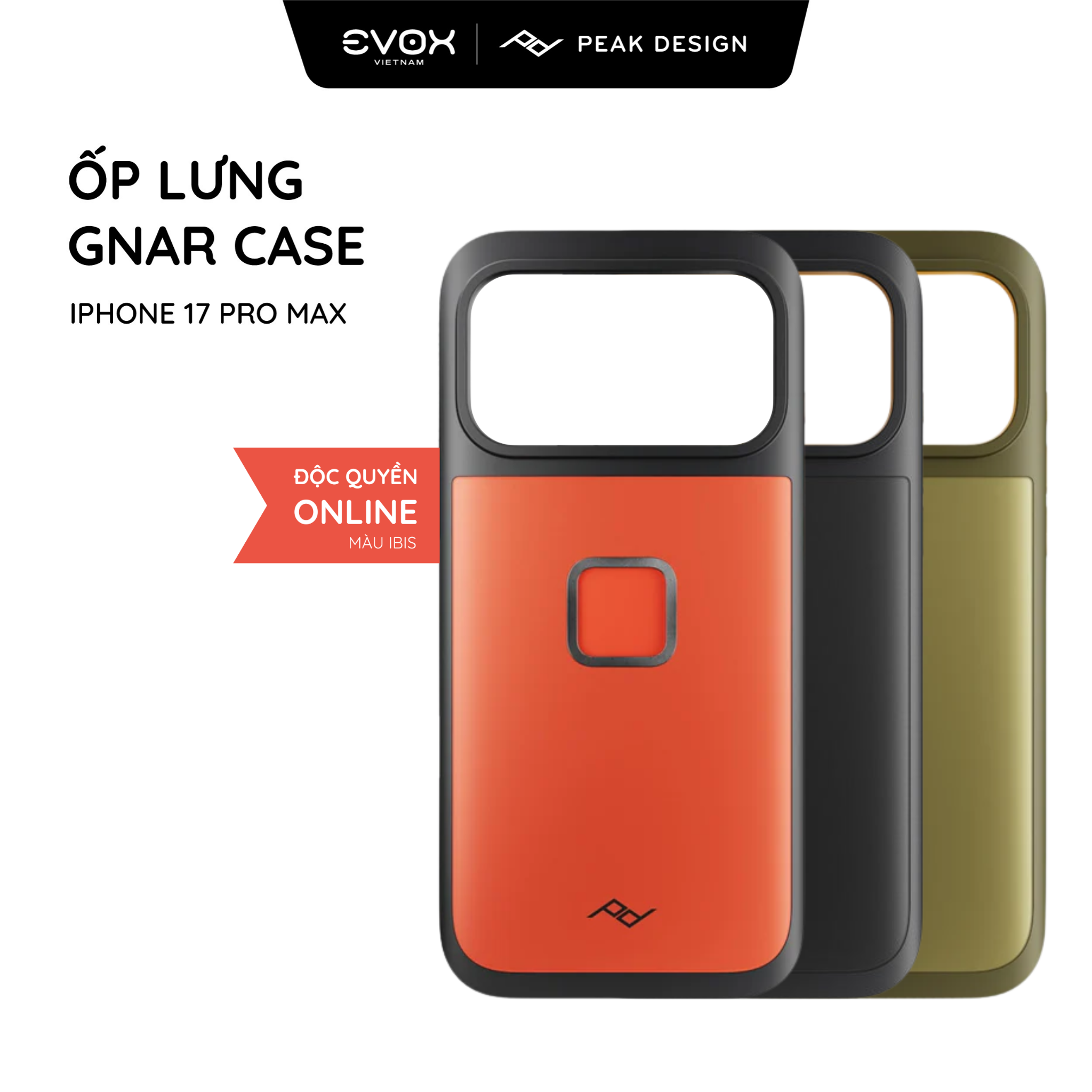 Ốp lưng Peak Design GNAR Case for iPhone 17 Pro Max