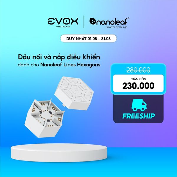 Đầu nối và nắp điều khiển dành cho bộ đèn lắp ghép thông minh Nanoleaf Lines Hexagons - Lục Giác