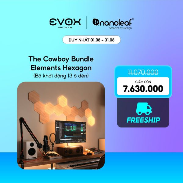 Nanoleaf The Cowboy Bundle Elements Hexagon - Bộ khởi động 13 ô đèn