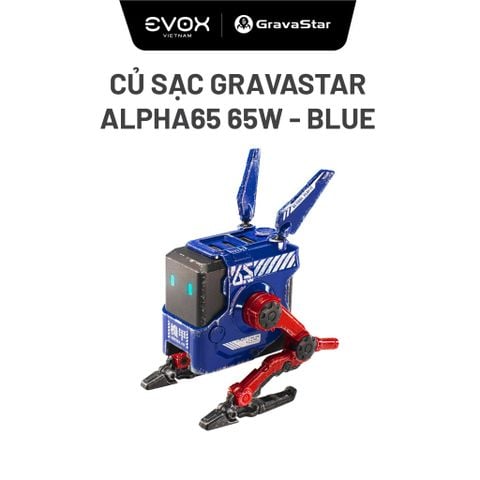 Củ sạc nhanh GravaStar Alpha65 (GAN 65W) Blaze Blue