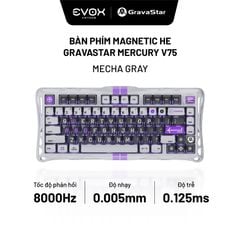 Bàn phím cơ Magnetic HE Gaming Gravastar Mercury V75 - Mecha Gray