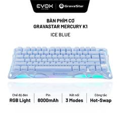 Bàn phím Gaming Gravastar Mercury K1 - Ice Blue