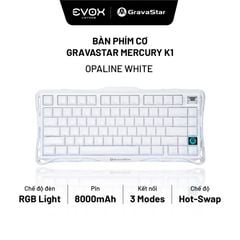 Bàn phím Gaming Gravastar Mercury K1 - Opaline White