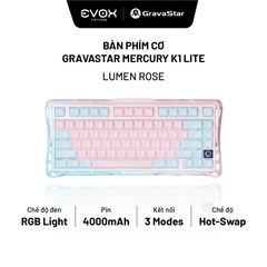 Bàn phím Gaming Gravastar Mercury K1 Lite Special Edition - Lumen Rose