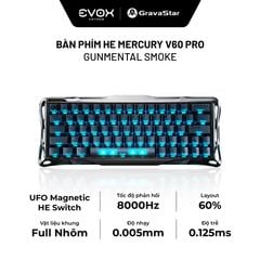 Bàn phím cơ Magnetic HE Gaming Gravastar Mercury V60 Pro - Gunmental Smoke