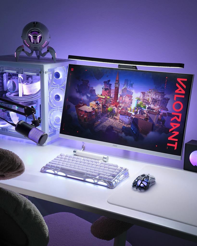 Bàn phím gaming Gravastar Mecury V75 Magnetic - Lavender Purple
