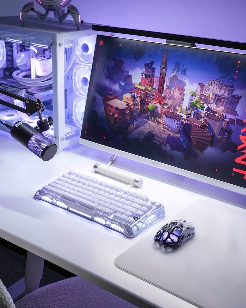 Bàn phím gaming Gravastar Mecury V75 Magnetic - Lavender Purple