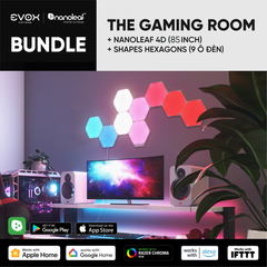 Bộ The Gaming Room Bundle Dây đèn LED Nanoleaf 4D + Shapes Hexagons (Bộ khởi động 9 ô đèn)