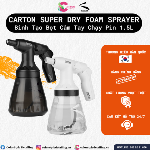 bình tạo bọt cầm tay chạy pin carton